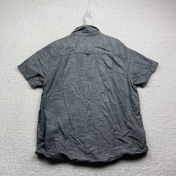 Hurley Shirt Mens Grey Summer Button Down Short Sleeve Collared Size XL Beach - Picture 10 of 14